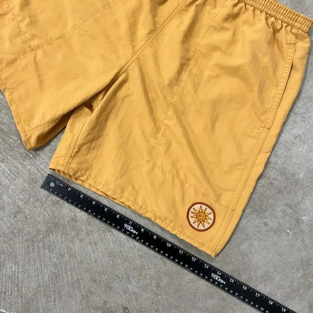 Vintage Patagonia Baggies Shorts Men's Large Mustard Yellow Sun Patch